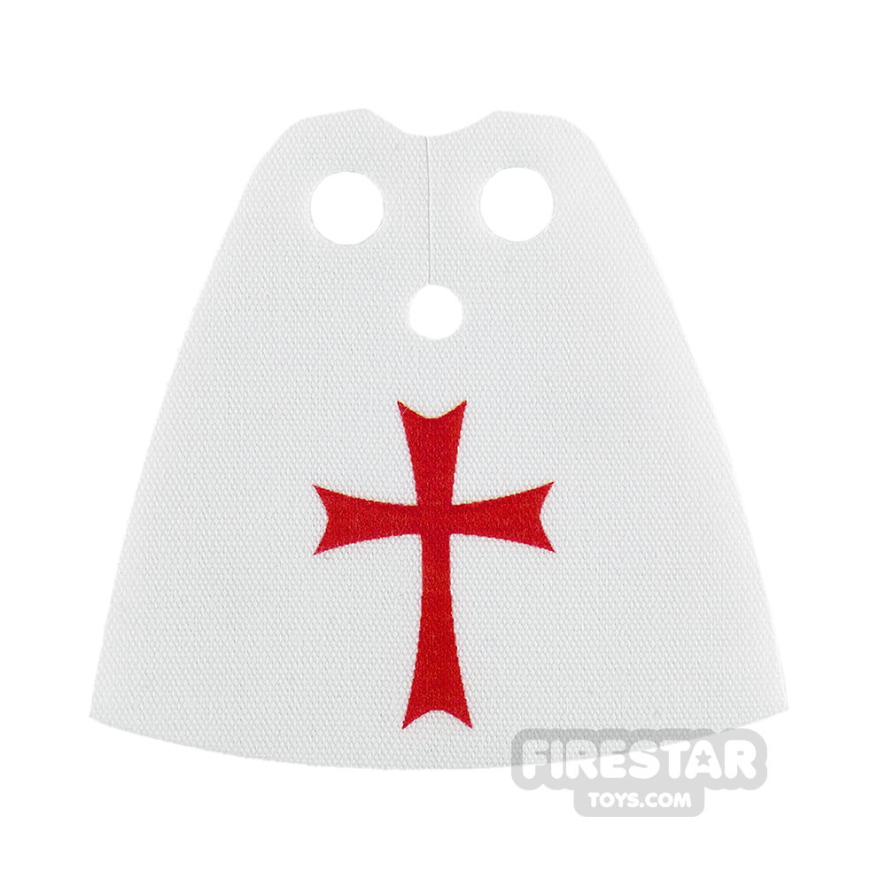 Custom Design Cape - Standard - White with Red CrossWHITE