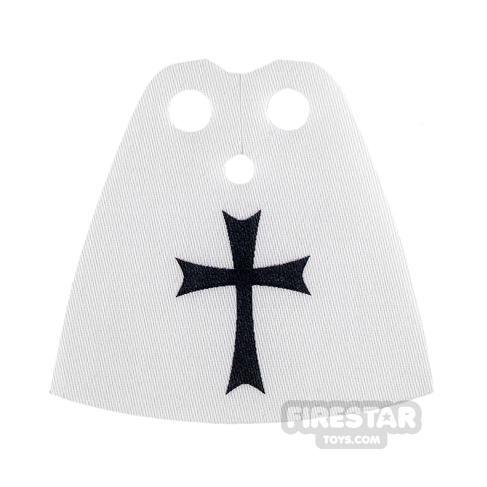 Custom Design Cape - Standard - White with Black CrossWHITE