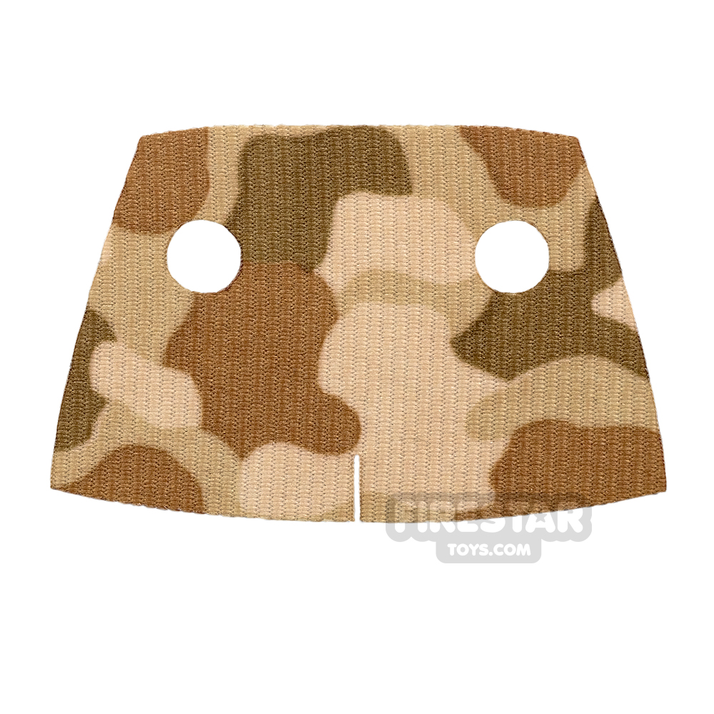 Custom Design Cape - Trenchcoat - Square Collar - Brown Camouflage