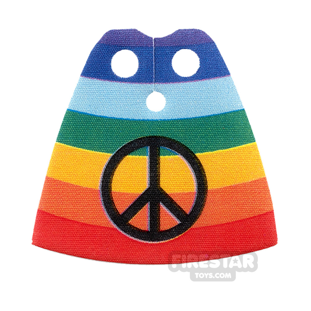 Custom Design Cape Standard Rainbow PeaceRED