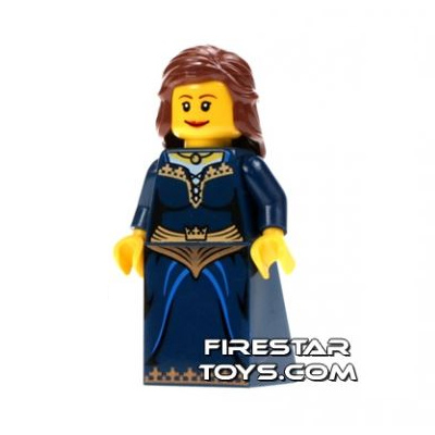 NEW LEGO PRINCESS MINIFIG minifigure castle crown queen royal royalty blue toy 