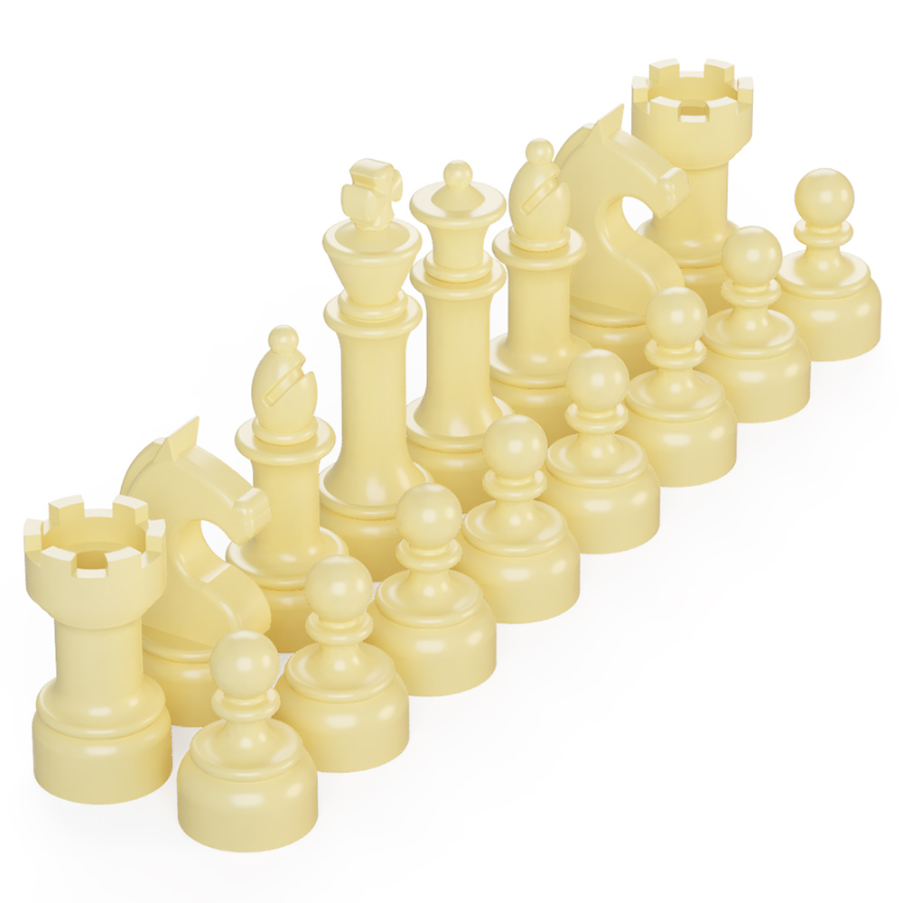 additional image for BrickMini Chess Pieces - Tan Set