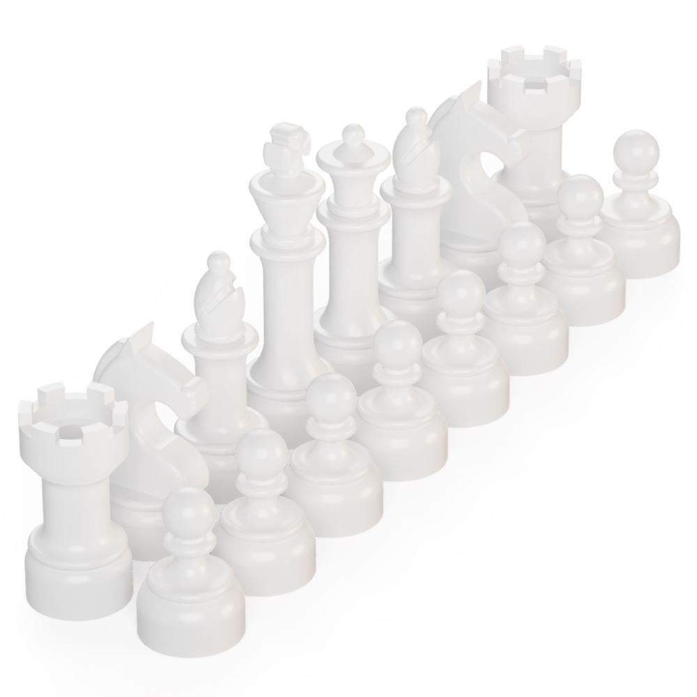BrickMini Chess Pieces - White Set