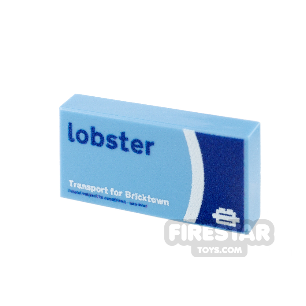 Custom Printed Tile 1x2 - Lobster Card
