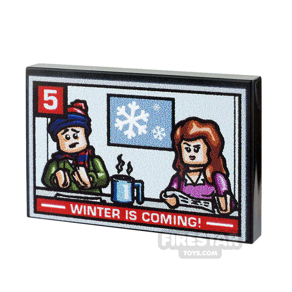 Printed Tile 2x3 - TV News Report - Winter Is Coming