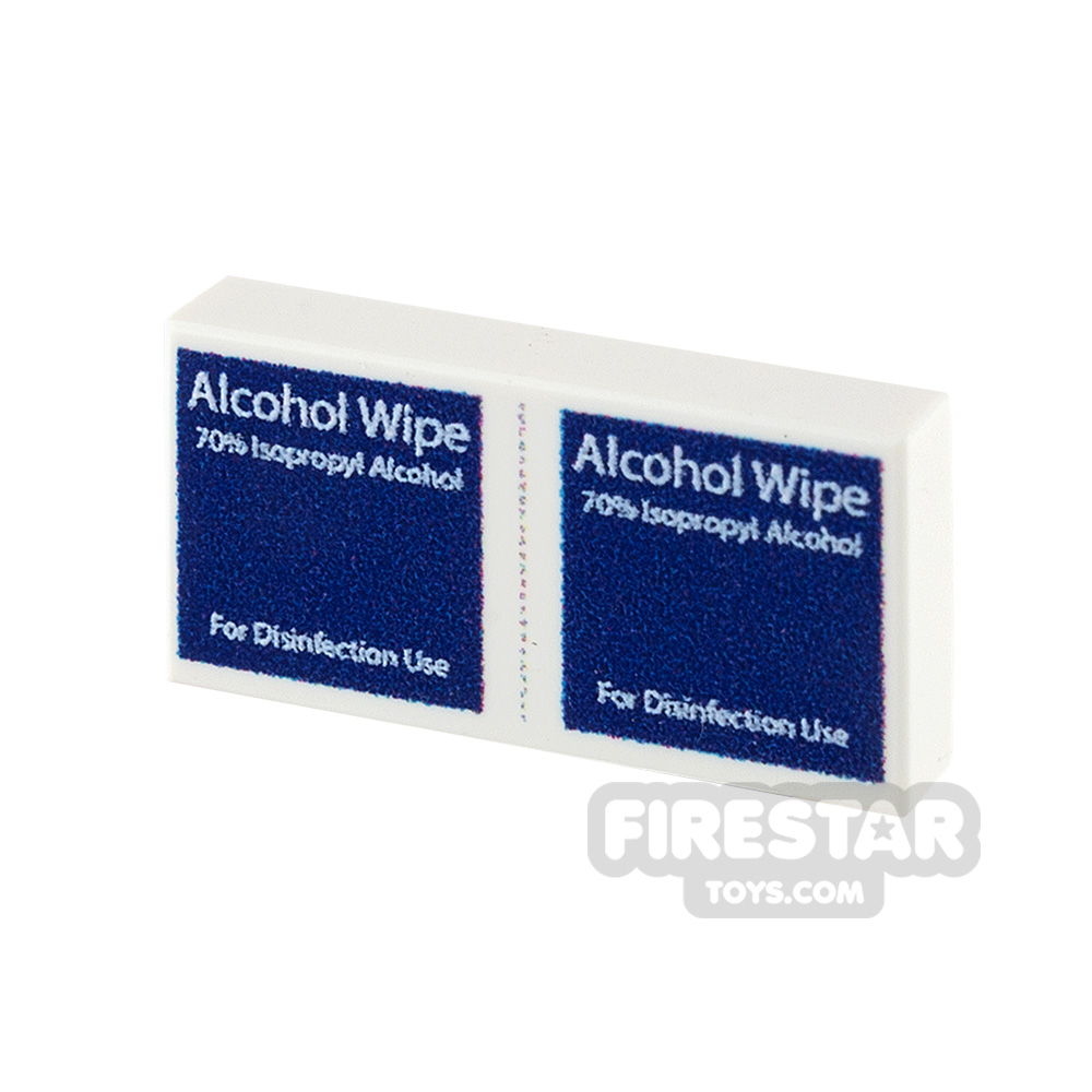 Custom Printed Tile 1x2 - Medical Alcohol Wipes