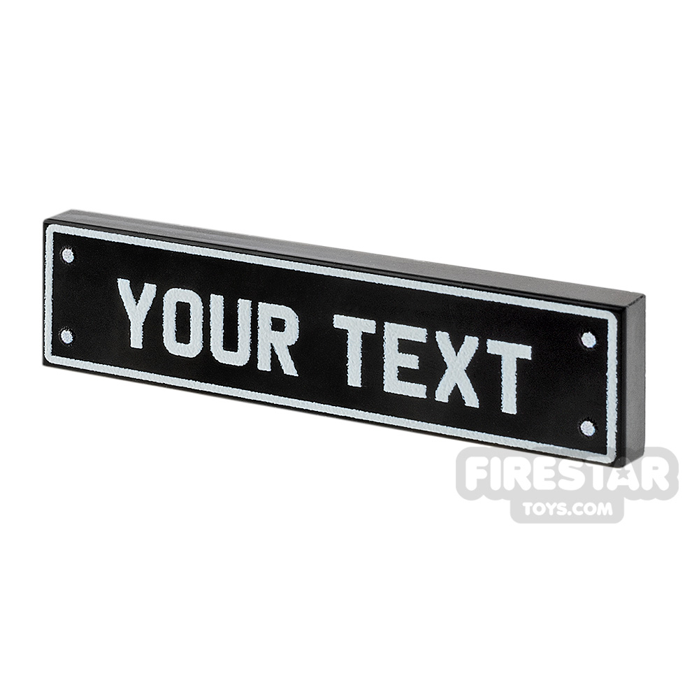 additional image for Personalised Car Licence Number Plate - Black 1x4 Tile