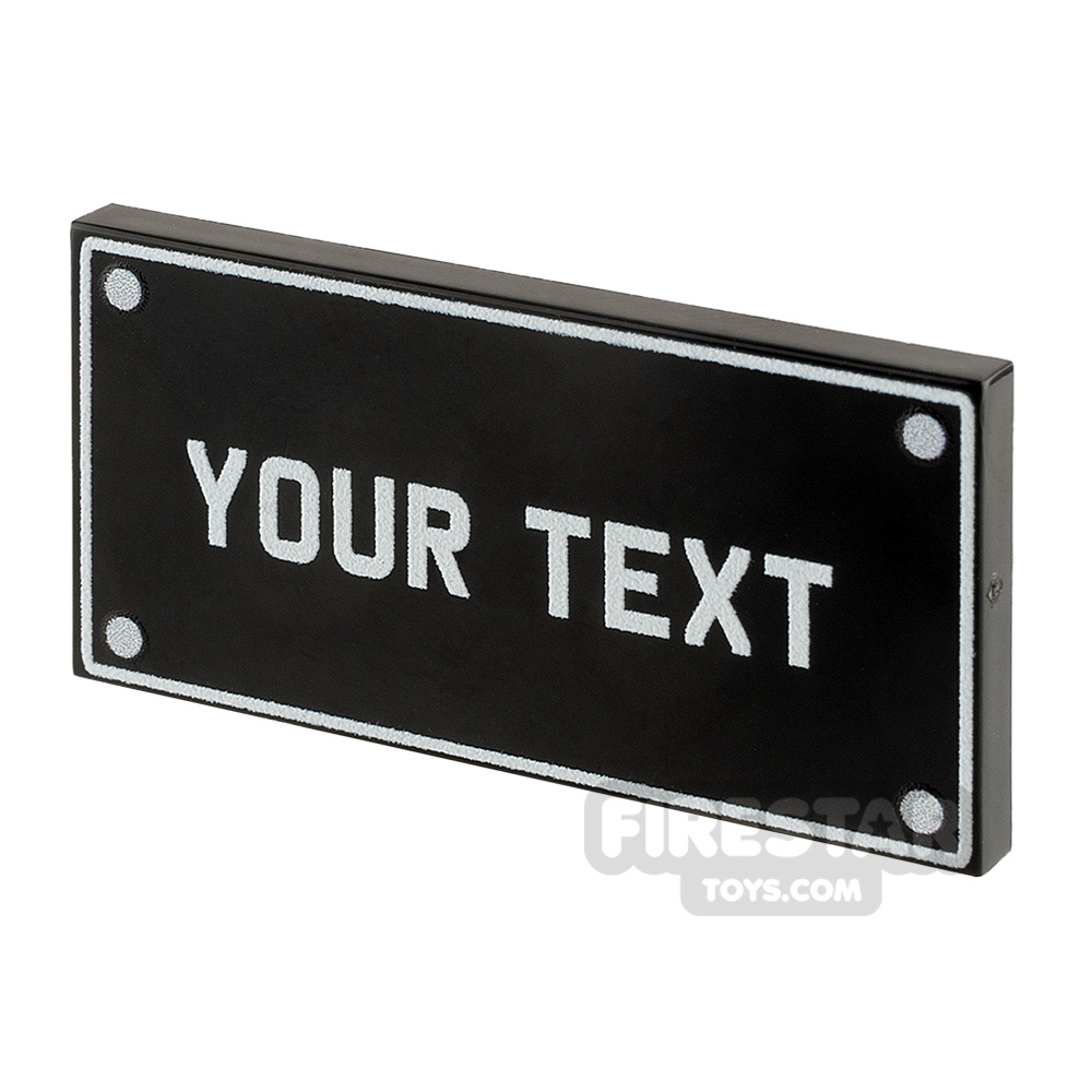 additional image for Personalised Car Licence Number Plate - Black 2x4 Tile