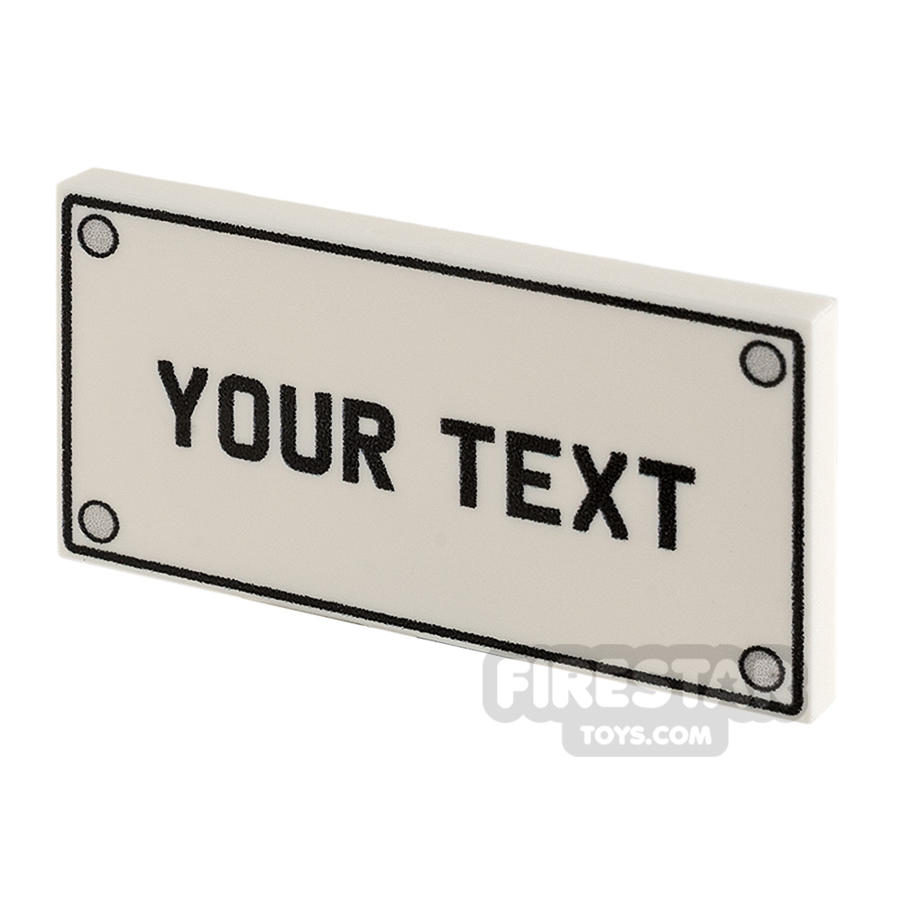 additional image for Personalised Car Licence Number Plate - White 2x4 Tile