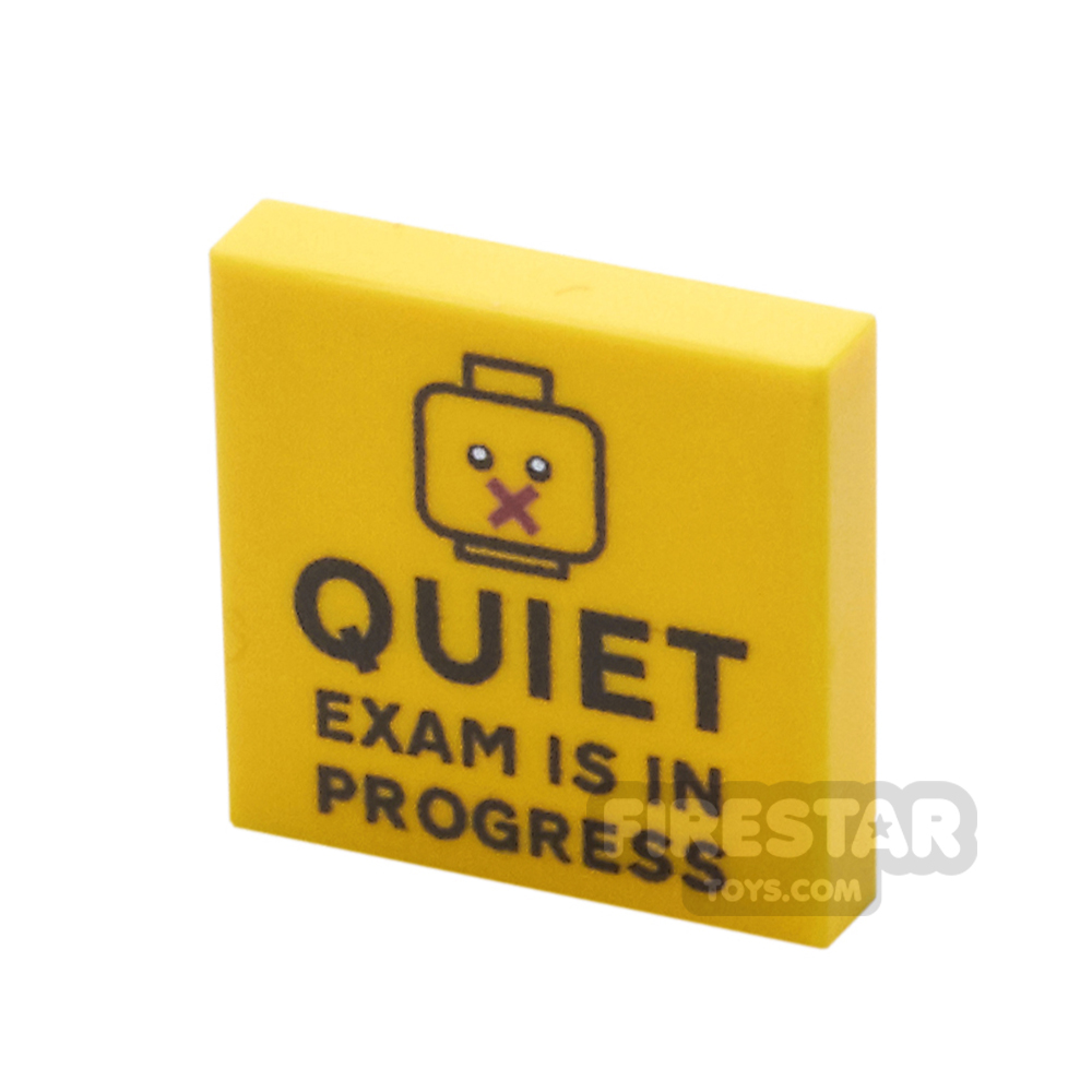 Custom Printed  Tile 2x2 - Quiet, Exam In Progress Sign