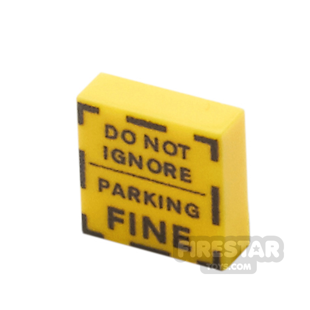 Custom Printed Tile 1x1 - Parking Fine