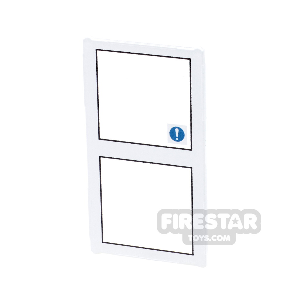 Custom printed Window Glass 1x4x6 - Push Bar Door