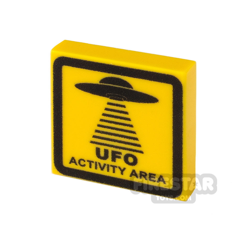 Custom printed Tile 2x2 UFO Sign