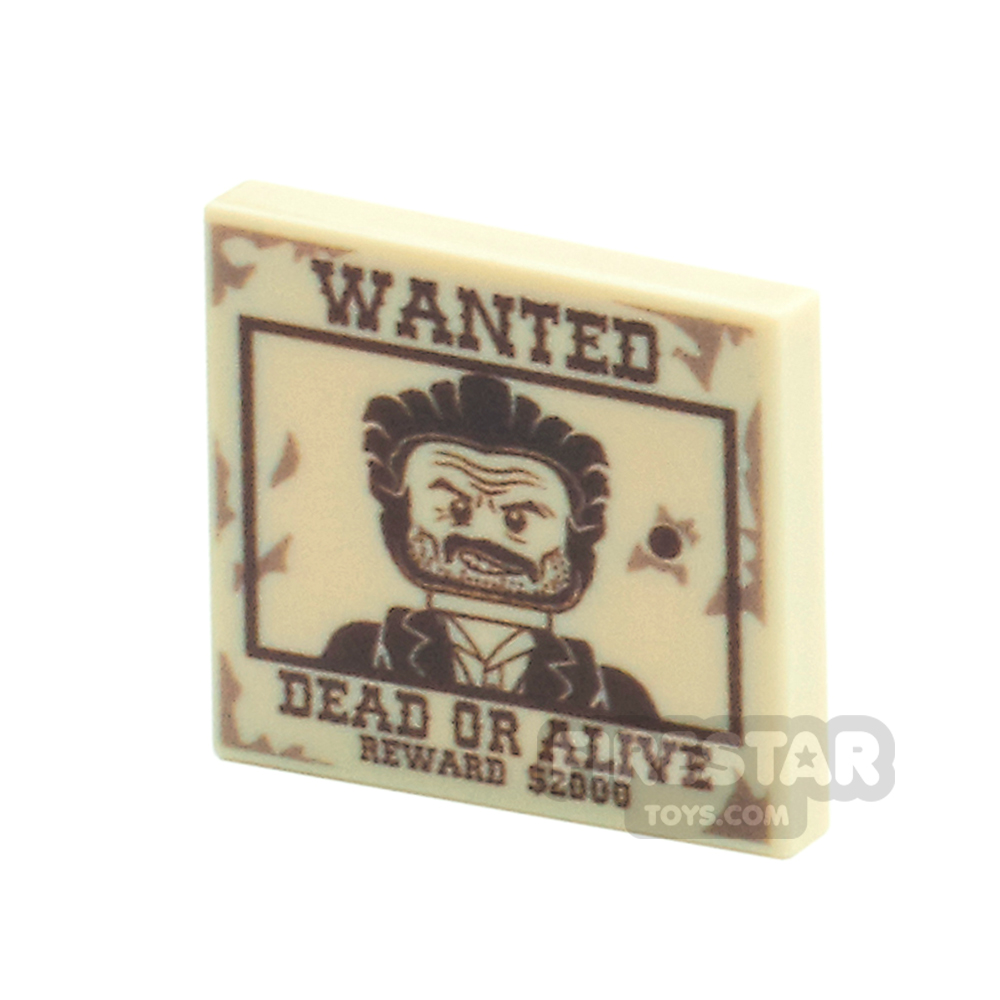 additional image for Custom Printed Tile 2x2 - Wanted Poster