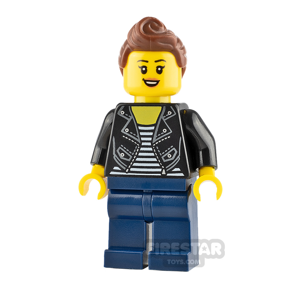 LEGO City Minifigure Teenage Girl with Black Jacket