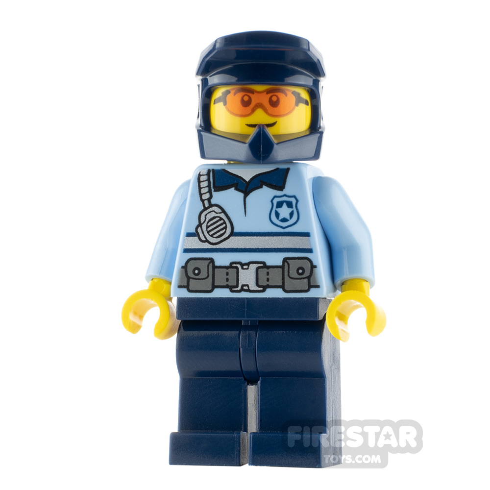 LEGO City Minfigure Police Officer Orange Glasses