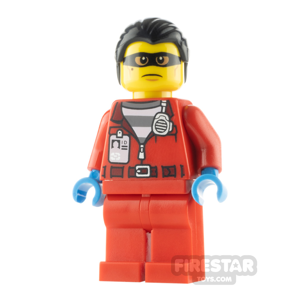 LEGO City Minfigure Vito Red Jacket with Prison Shirt and I.D. Tag