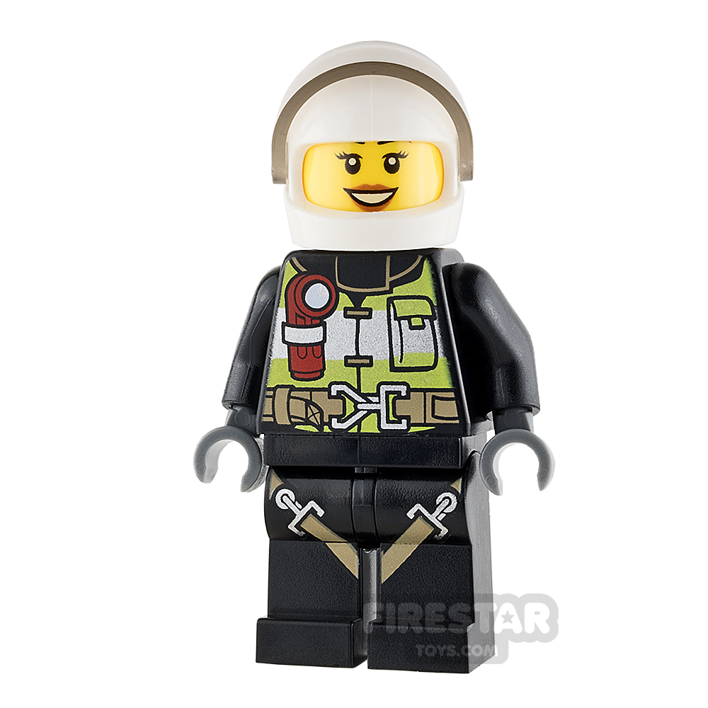 LEGO City Mini Figure - Firewoman - Utility Belt and Flashlight