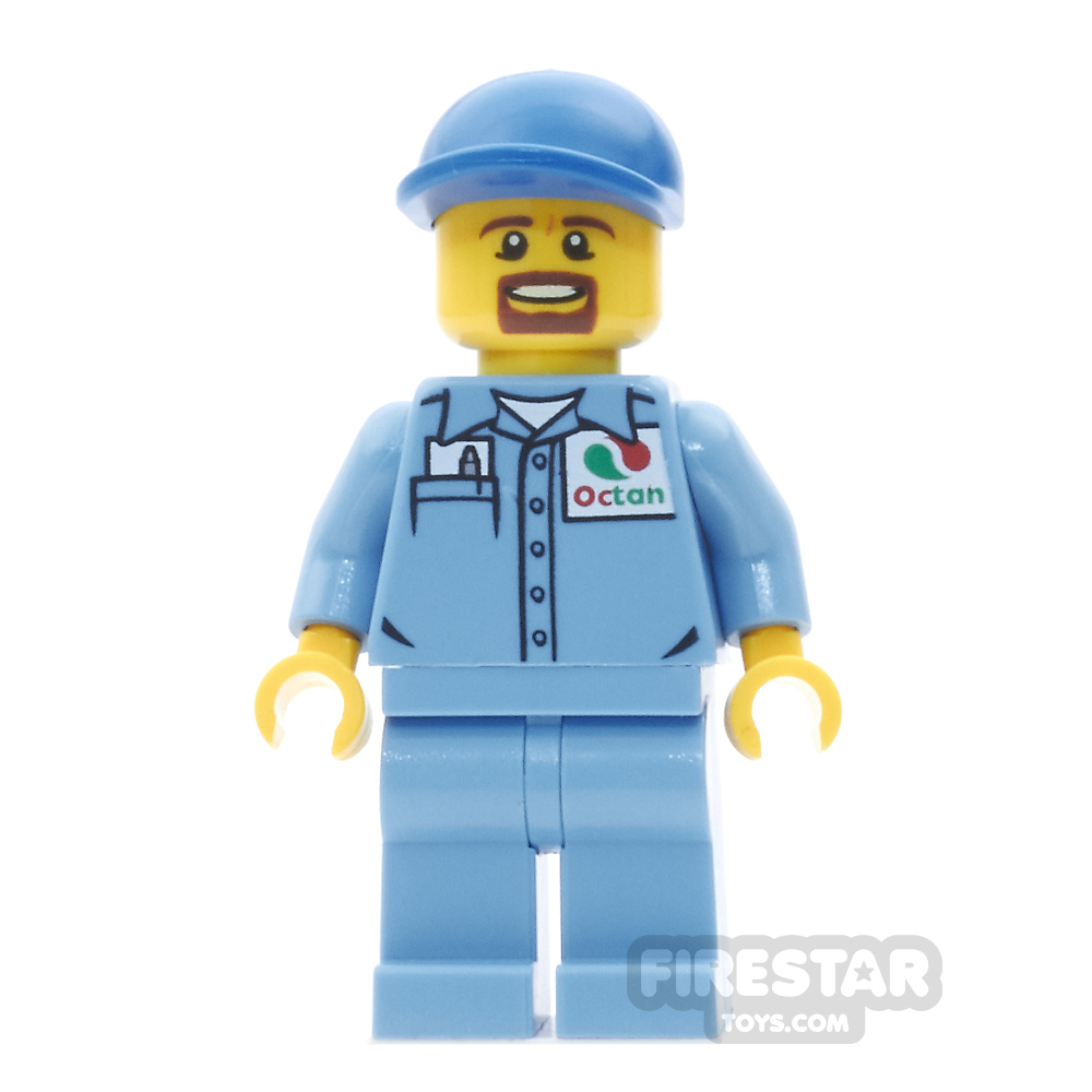 Transpalette NEW Lego ® City Minifig Figurine Mecanicien Octan Baril Essence 