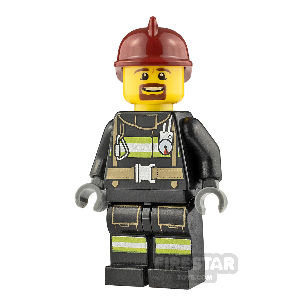 LEGO City Minifigure Fireman with Brown Beard