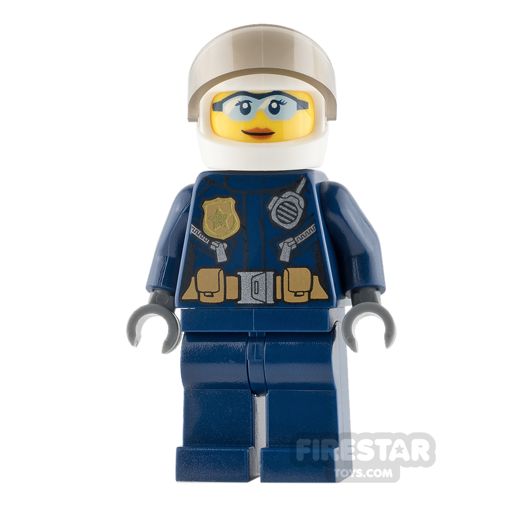 LEGO City Mini Figure - Helicopter Pilot - Female with Blue Sunglasses