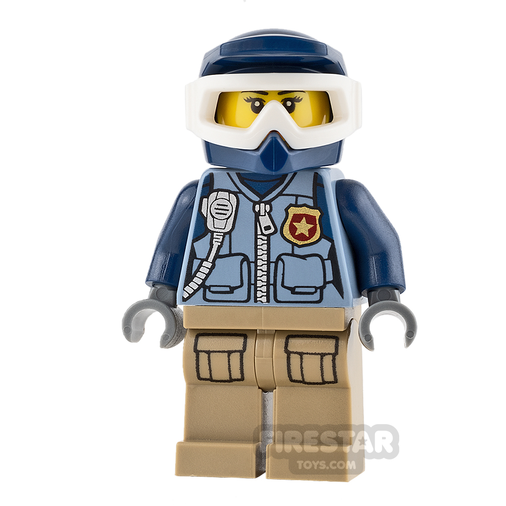 LEGO City Mini Figure - Mountain Police - Officer Female, Dirt Bike