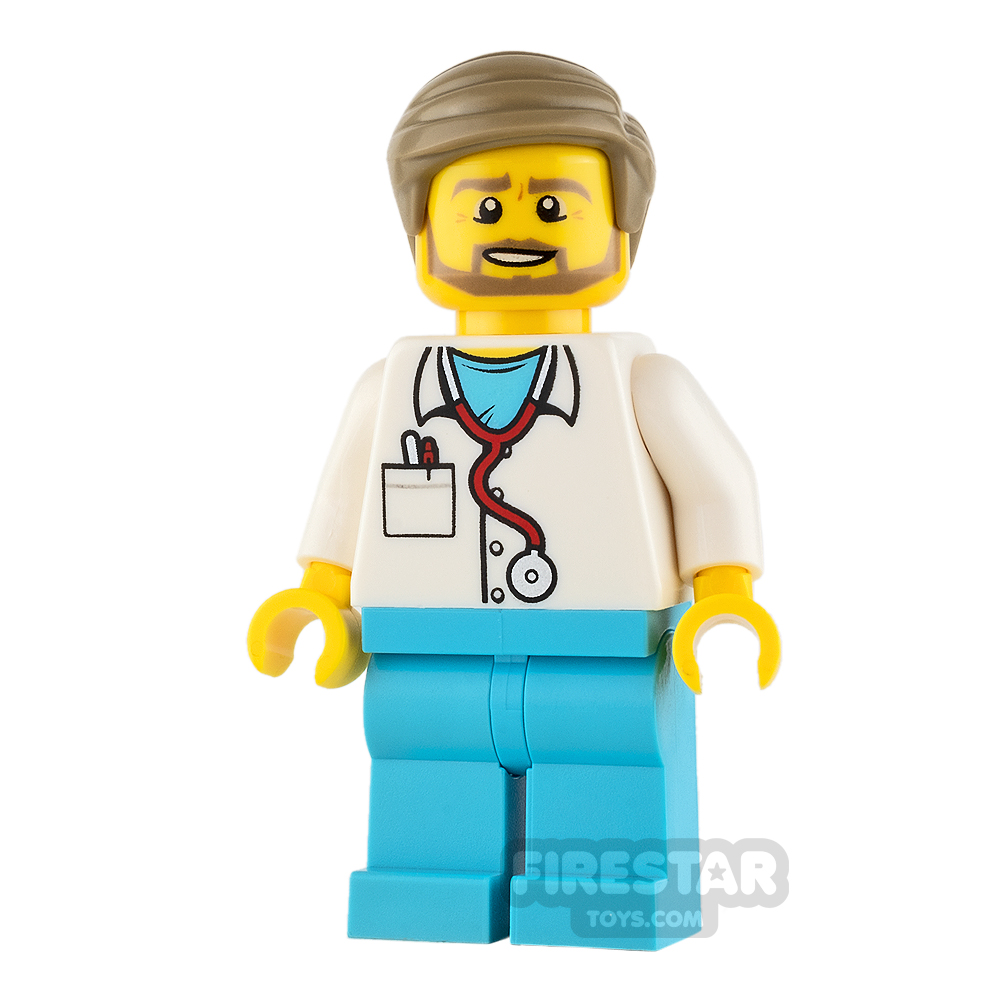 LEGO City Minifigure Doctor Dark Tan Beard