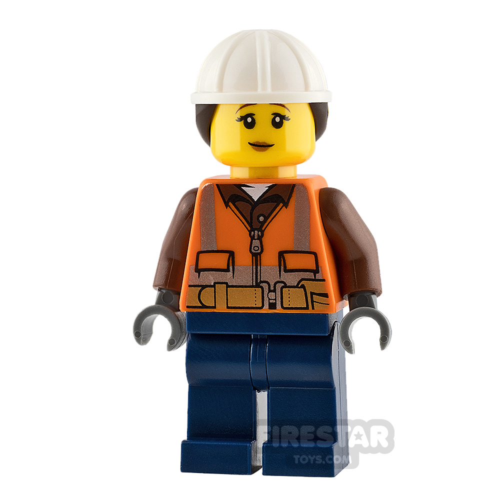 LEGO City Minifigure Construction Worker with Ponytail