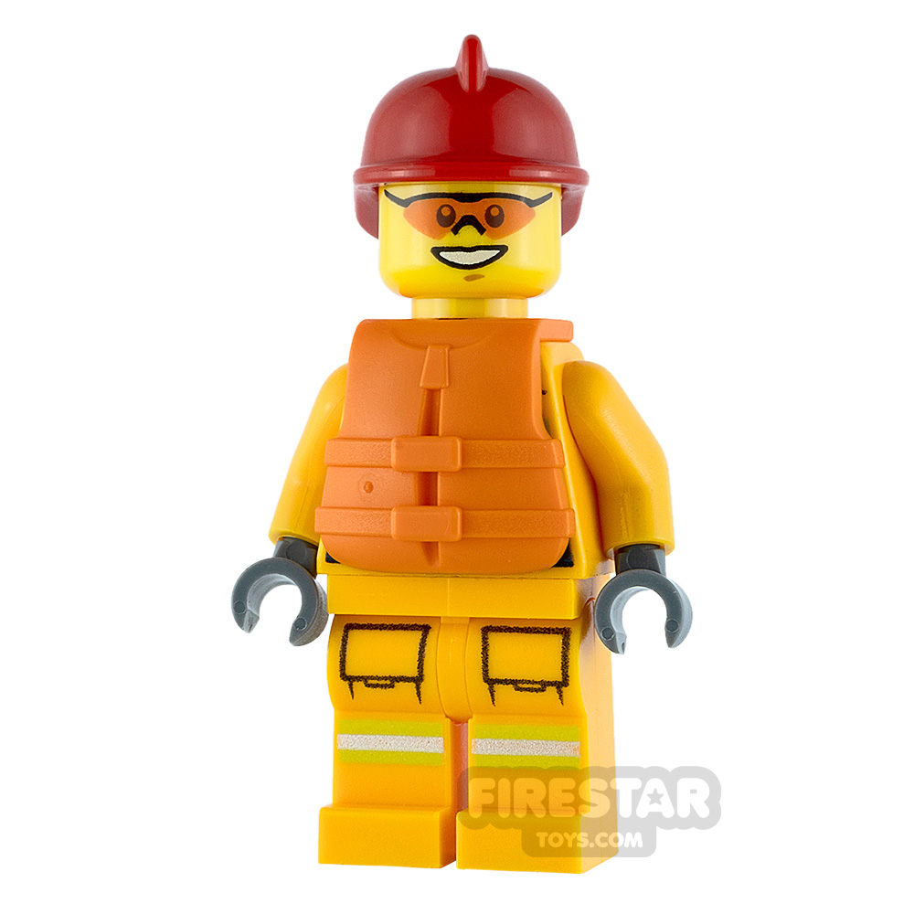 LEGO City Minifigure Fireman with Life Jacket