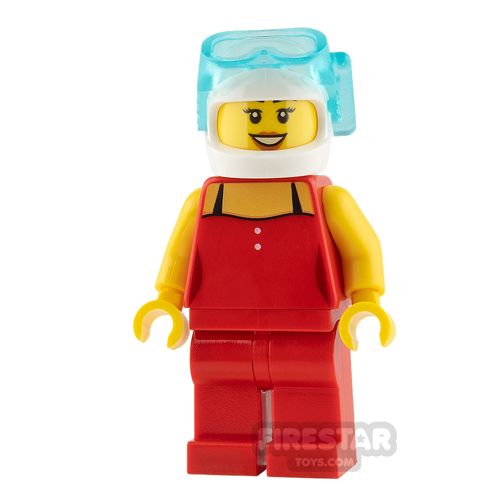 LEGO City Mini Figure - Red Top and Scuba Mask