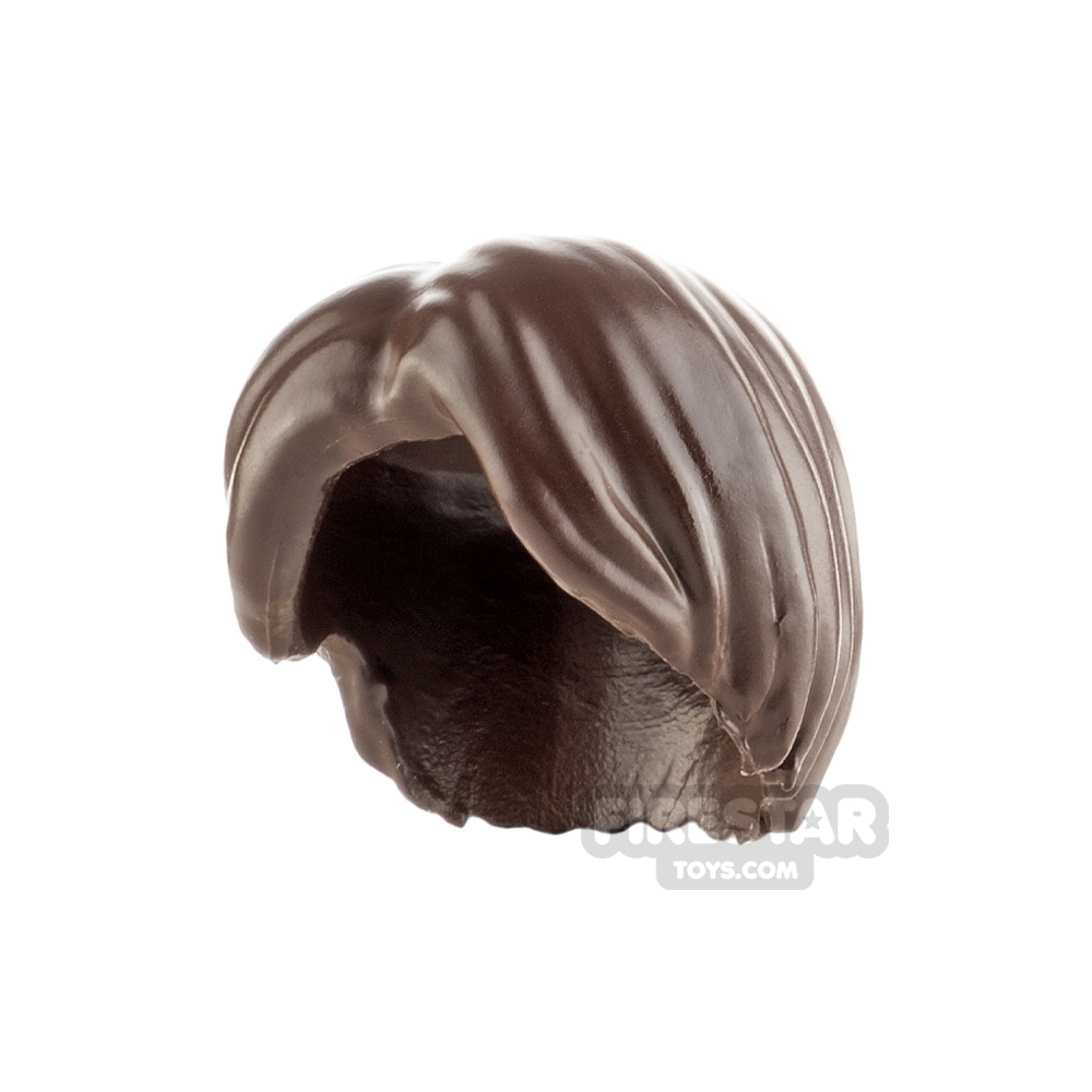 Minifigure Hair Short with Centre PartingDARK BROWN