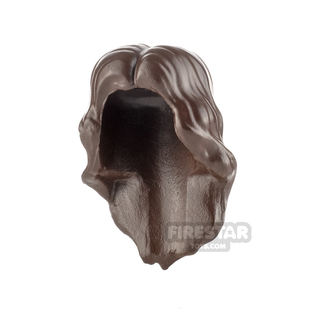 Minifigure Hair Long with Centre PartingDARK BROWN