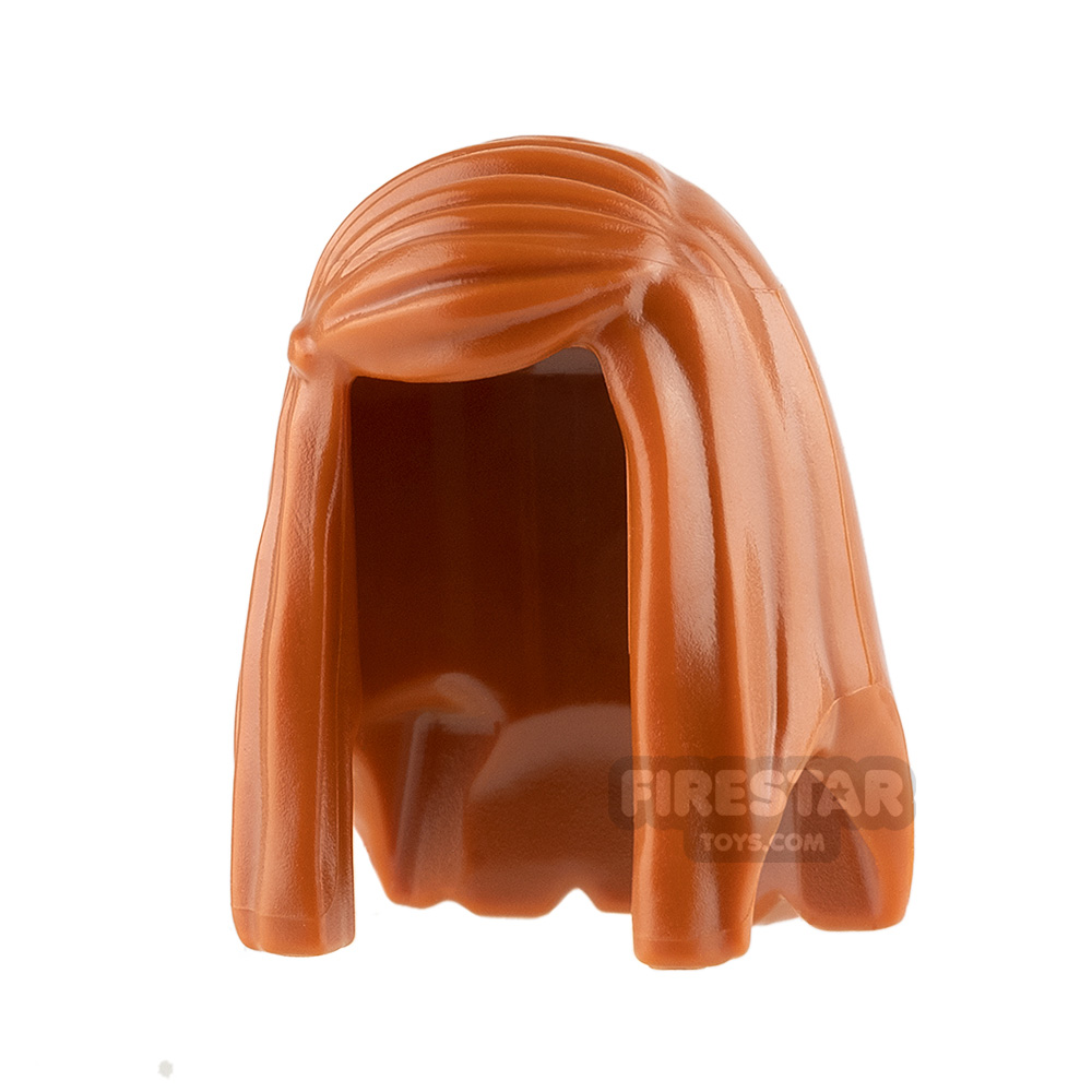 LEGO Hair - Long Straight Hair - Dark Orange