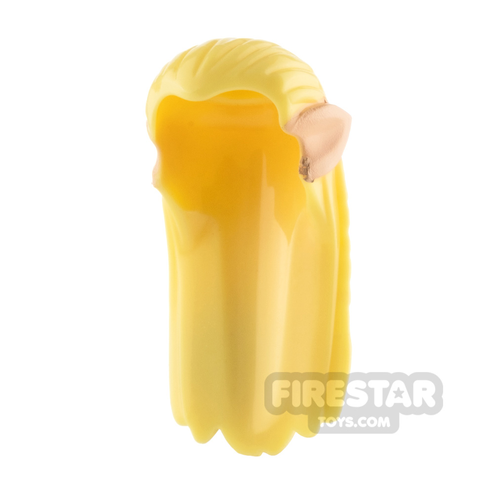 LEGO Hair - Long With Pointy Elf Ears - Bright Light Yellow