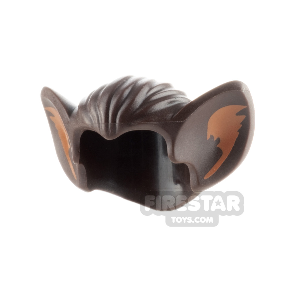 additional image for LEGO Hair - Bat Ears - Dark Brown