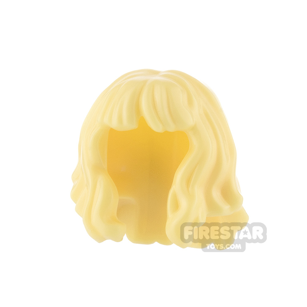 LEGO Minifigure Hair Mid Length Wavy with BangsBRIGHT LIGHT YELLOW