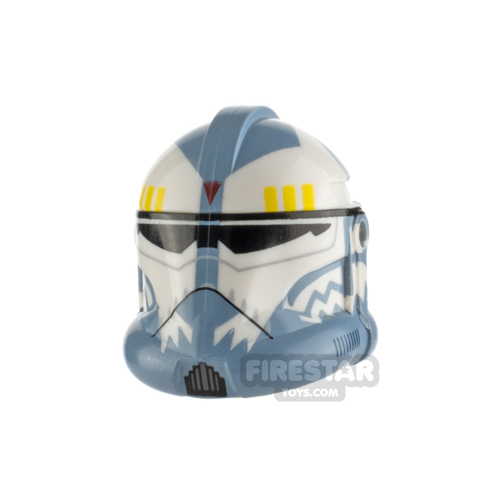 Clone Army Customs Realistic Recon Helmet Wolffe Sand Blue PrintWHITE