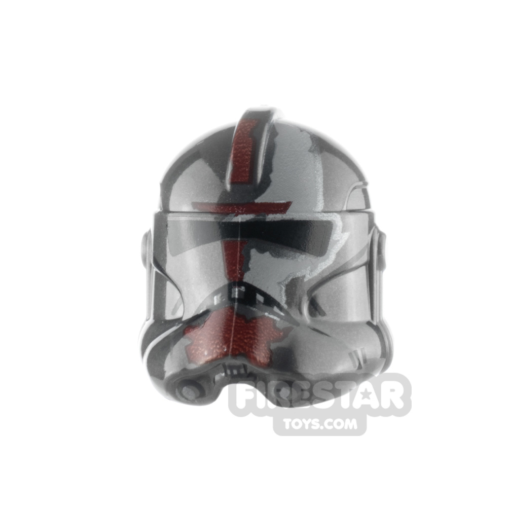 LEGO Minifigure Headgear SW Clone Trooper Dark Red MarkingsWHITE