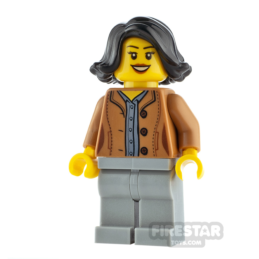 LEGO City Minfigure Woman Medium Dark Flesh Jacket