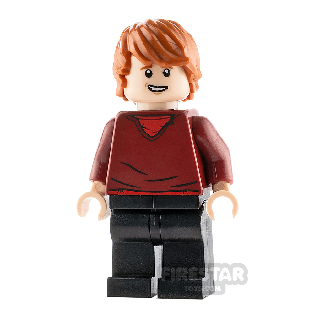 LEGO Harry Potter Minifigure Ron Weasley Dark Red Sweater