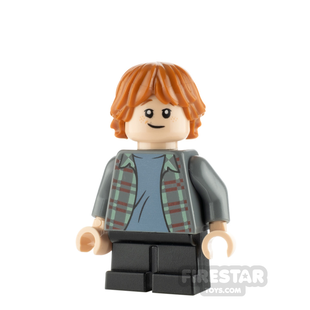 LEGO Harry Potter Minifigure Ron Weasley Plaid Shirt