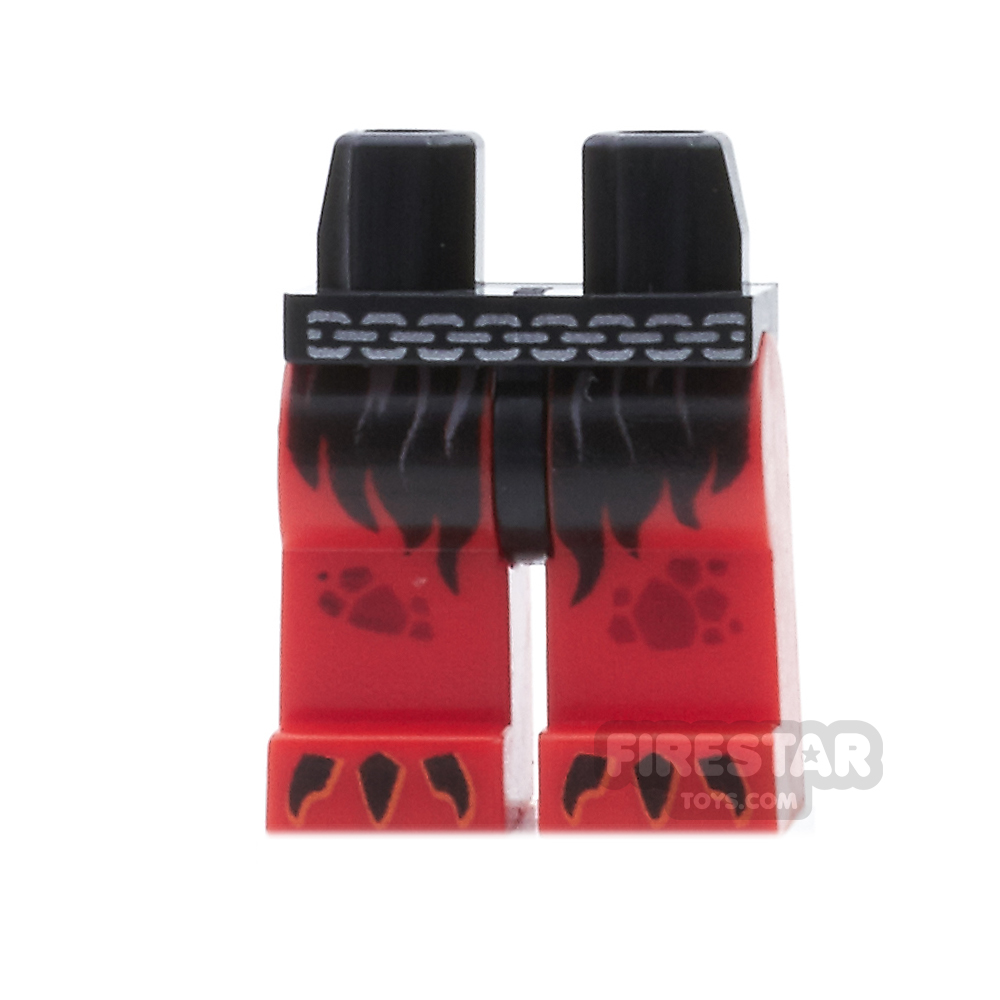 LEGO Mini Figure Legs - Crust Smasher - Red with Black Claws