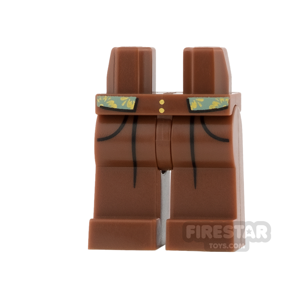 Lego New Minifigure Black Legs with Dark Blue Pockets and Shirt Tail Orange Belt 
