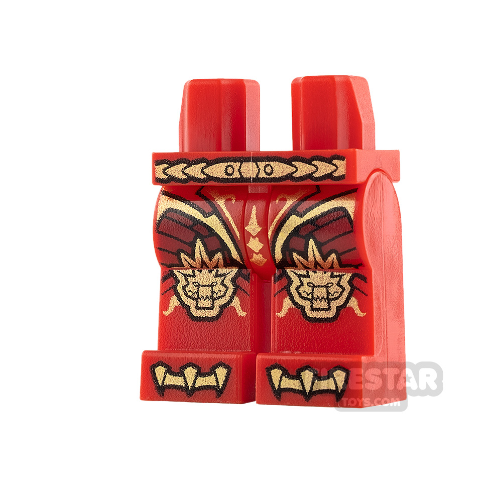 LEGO Mini Figure Legs - Armour - Red and GoldRED