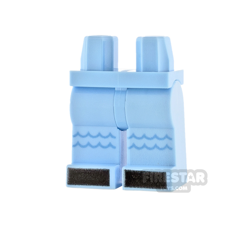 Lego New Minifig Bright Light Blue Hips Legs Ruffles Black Toes Boots Pants 
