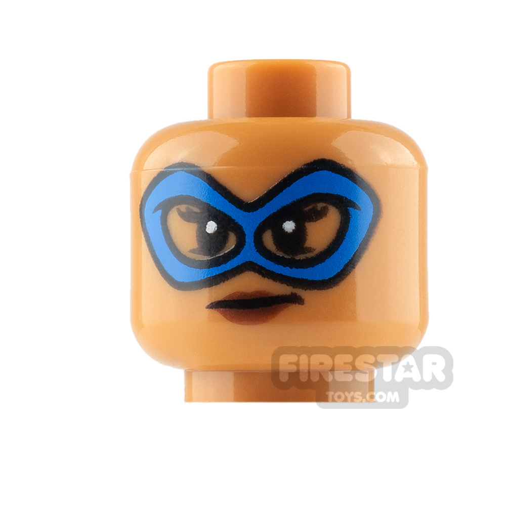 additional image for LEGO Mini Figure Heads - Blue Mask - Smile and Determined