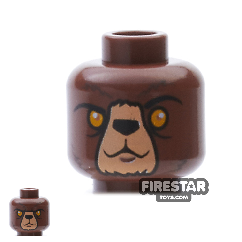 LEGO Mini Figure Heads - Bear - BulkarREDDISH BROWN