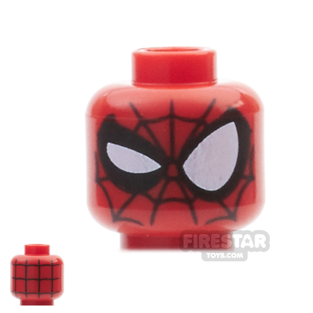 LEGO Mini Figure Heads - Spider-Man Web Pattern