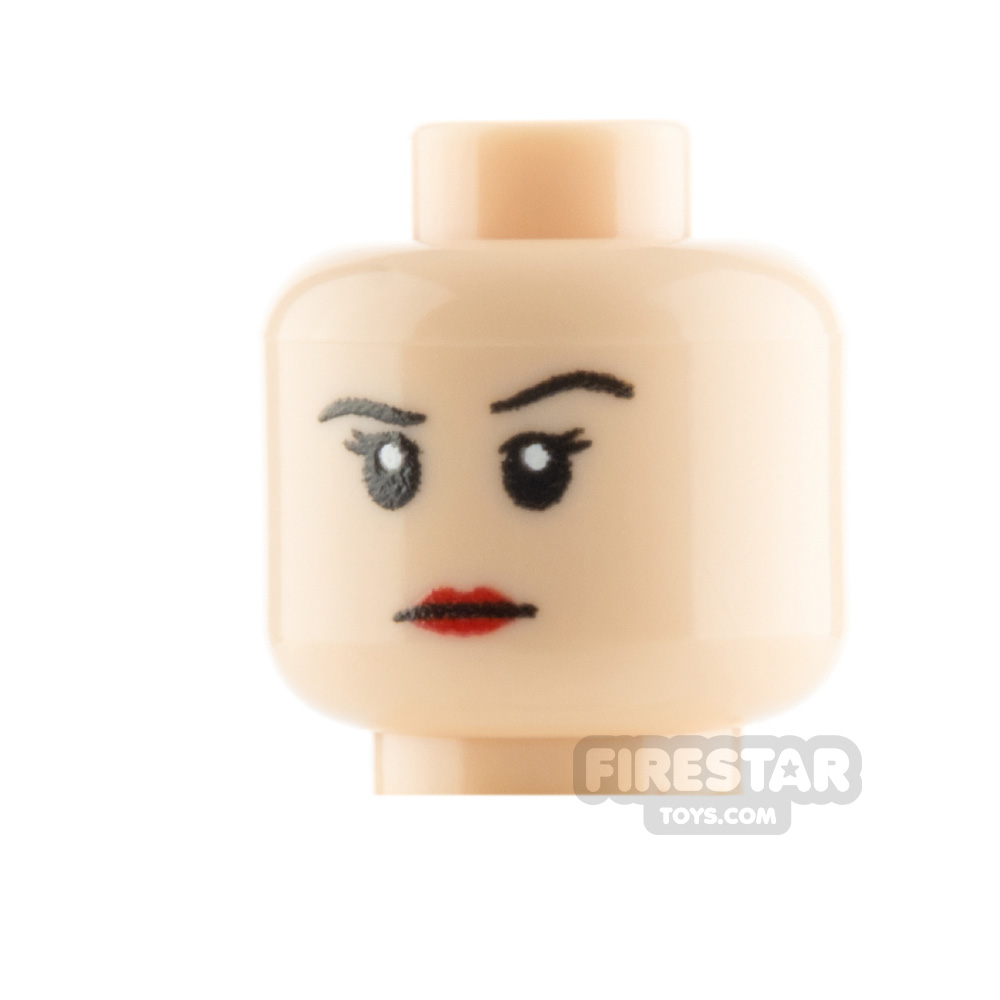 Custom Mini Figure Heads - Stern Female - Light FleshLIGHT FLESH