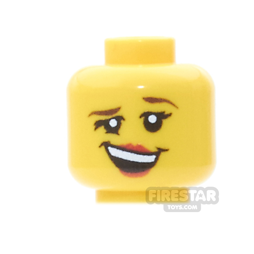 Custom Minifigure Heads - Merry Female - Yellow